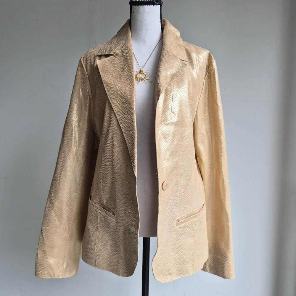 Vintage In Suede Jacket Women XL Snakeskin Leather Mob Wife Indie Sleaze Bratz